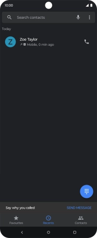 Press and hold the required contact.