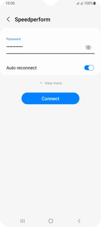 Key in the password for the Wi-Fi network and press Connect. Key in the password for the Wi-Fi network and press Connect.