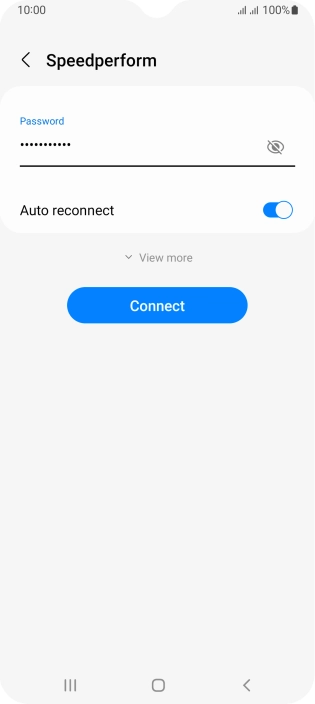 Key in the password for the Wi-Fi network and press Connect. Key in the password for the Wi-Fi network and press Connect.