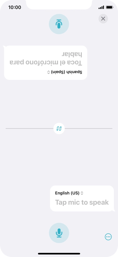 Press the end icon to end two-way view.