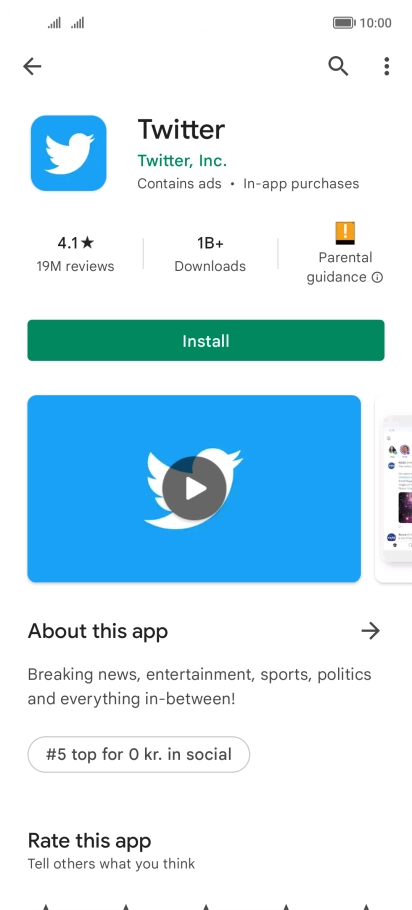 Press Install and follow the instructions on the screen to install the app.