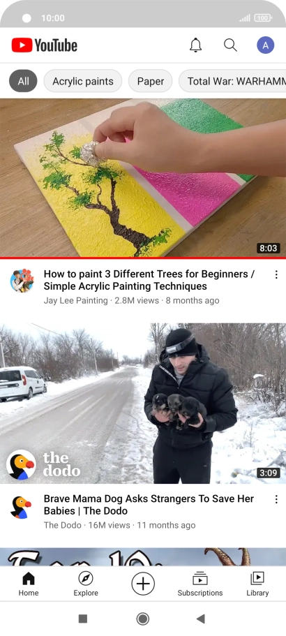 Press the upload icon.