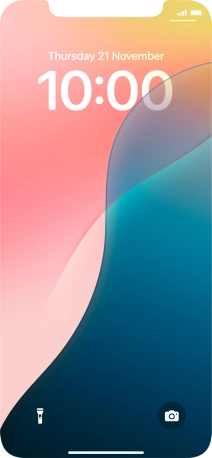 Press and hold anywhere on the lock screen.