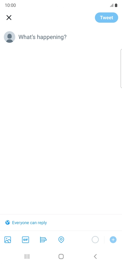 Press the text input field.