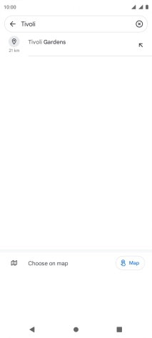 Press the required destination.