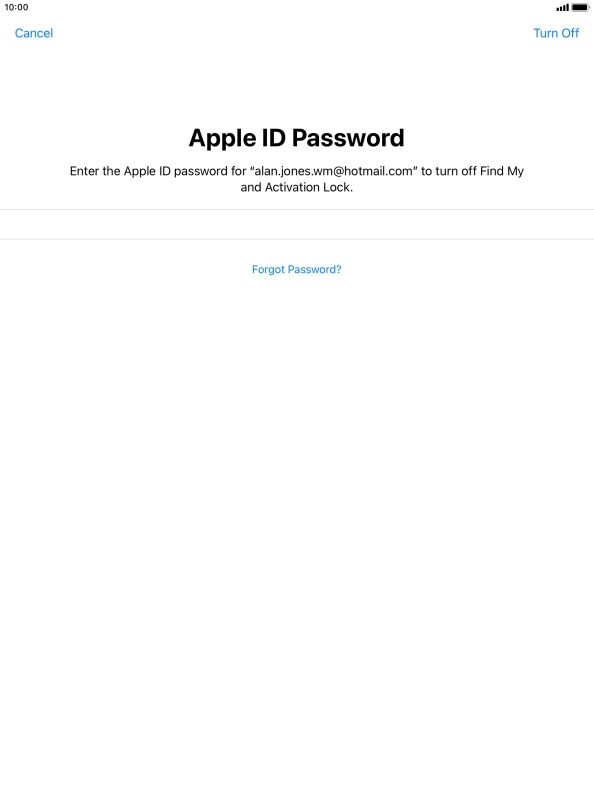 Press Turn Off. Press Turn Off.
