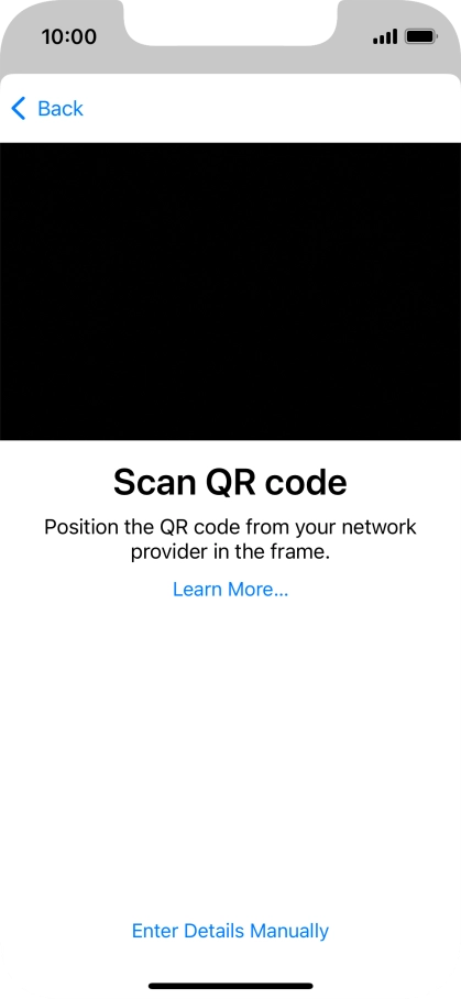 Place the QR code you've received inside the phone camera frame to scan the code.