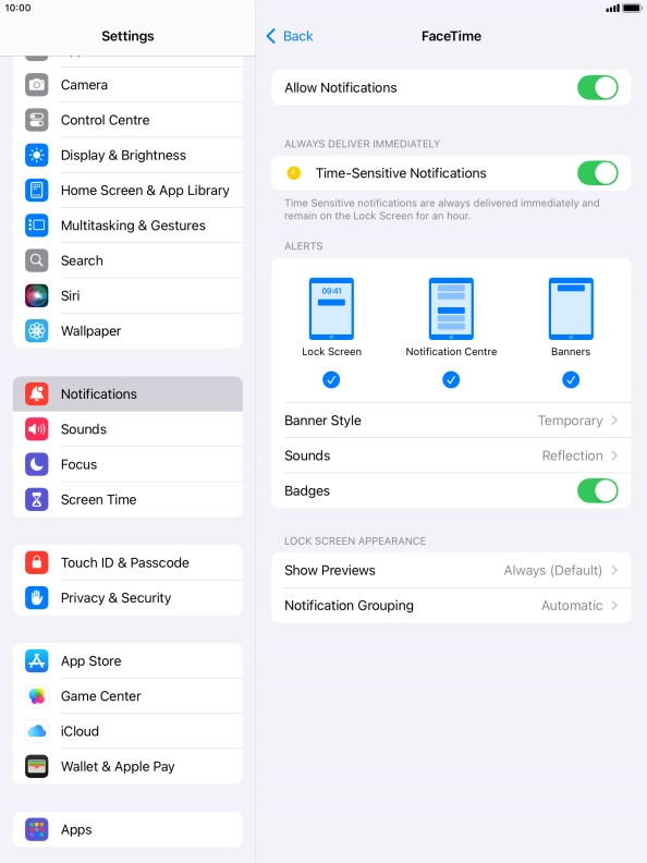 Press the indicator next to Press the indicator next to