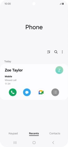 Press the menu icon.