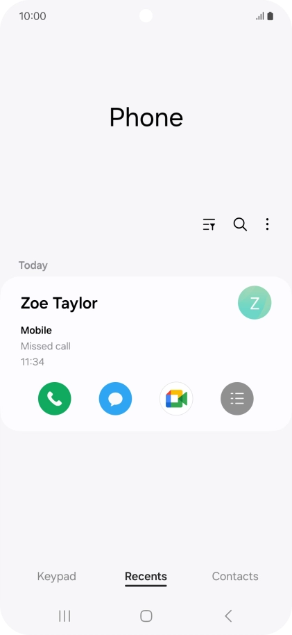 Press the menu icon.