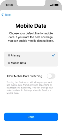 Press the indicator next to 