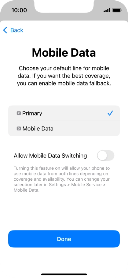 Press the indicator next to 
