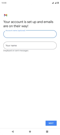 Press Your name and key in the required sender name.