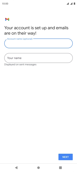 Press Your name and key in the required sender name.