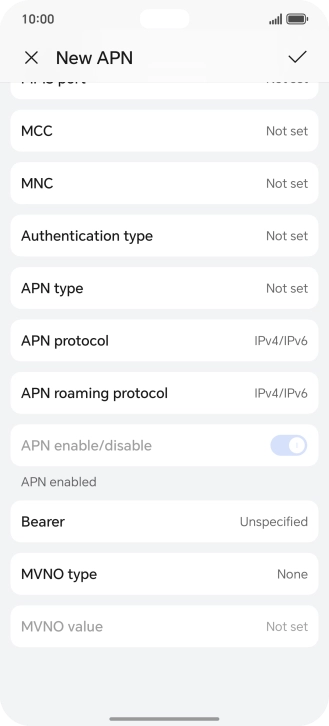 Press Authentication type.