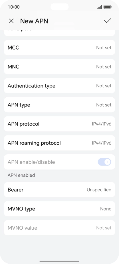 Press Authentication type.