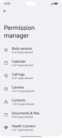Press the required phone function.