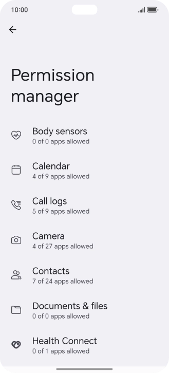 Press the required phone function.