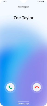 Press and drag the accept call icon right.