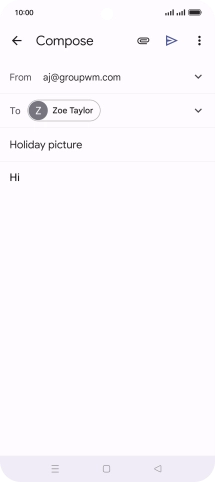 Press the attachment icon. Press the attachment icon.