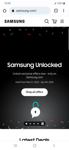 Press the menu icon.