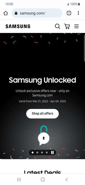 Press the menu icon.