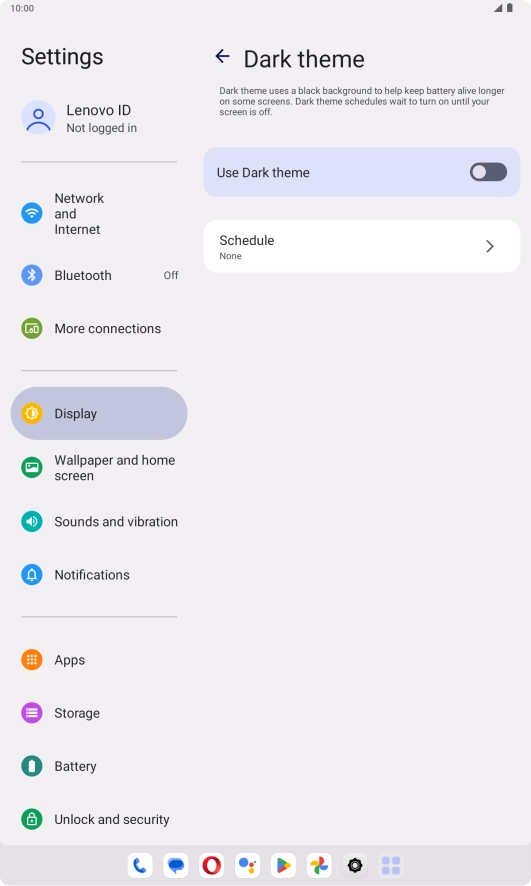 Press the indicator next to 
