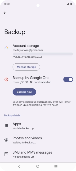 Press the indicator next to 