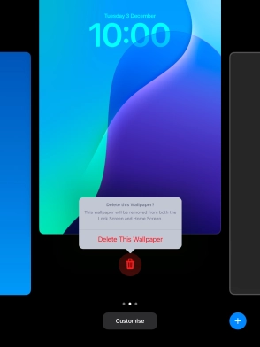 Press Delete This Wallpaper.