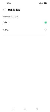 Press the required SIM.