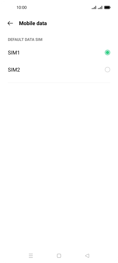 Press the required SIM.