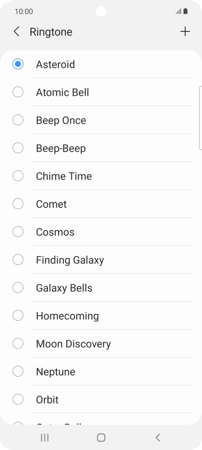 Press the add ring tone icon. Press the add ring tone icon.