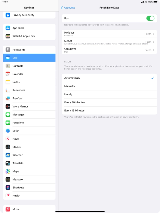 Press the indicator next to Press the indicator next to