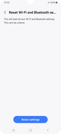 Press Reset settings. Press Reset settings.