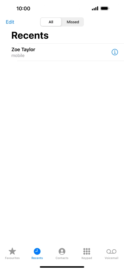 Press the information icon next to the required phone number. Press the information icon next to the required phone number.