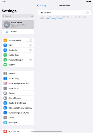 Press the indicator next to 