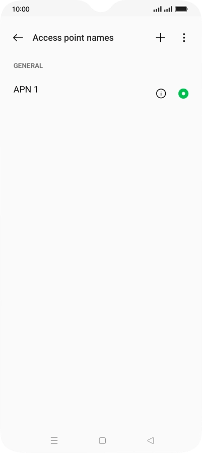 Press the new data connection icon.