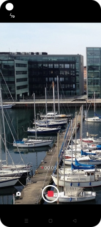 Press the stop icon to stop recording.