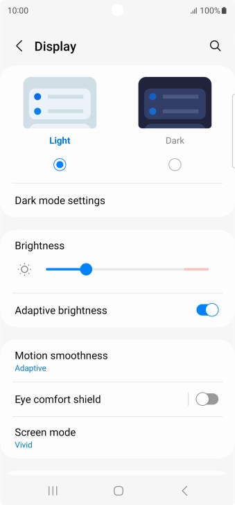 Press the indicator next to 