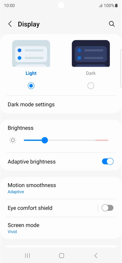 Press the indicator next to 