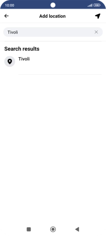 Press the required location. Press the required location.