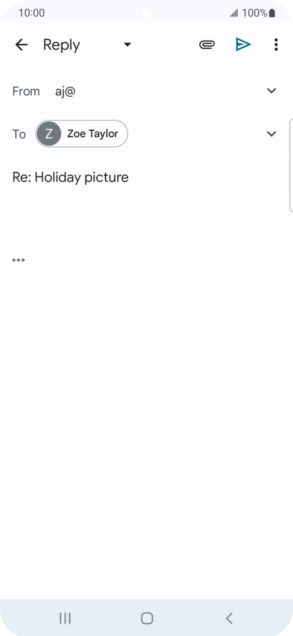 Press the text input field and key in the required text.