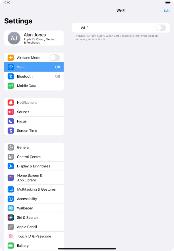 Press the indicator next to 