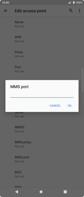 Key in 8799 and press OK.