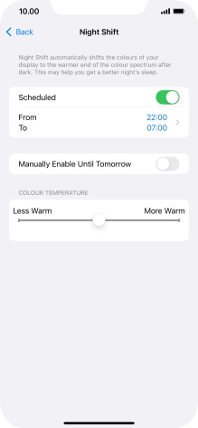 Press the indicator next to 