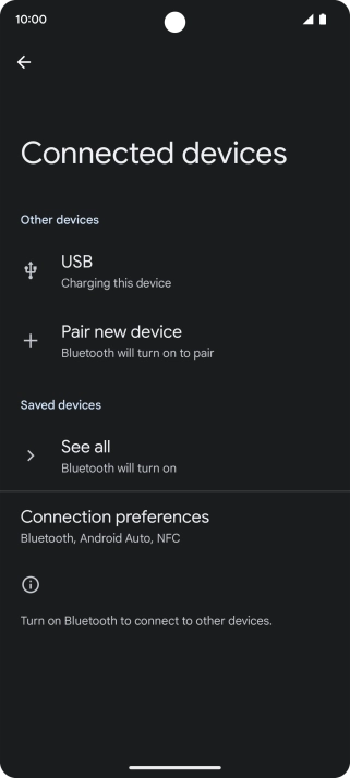 Press Connection preferences.