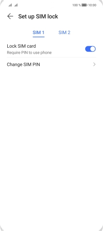 Press the required SIM.