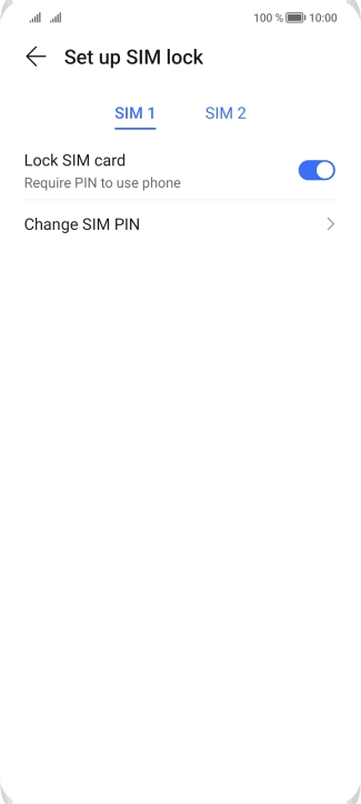 Press the required SIM.