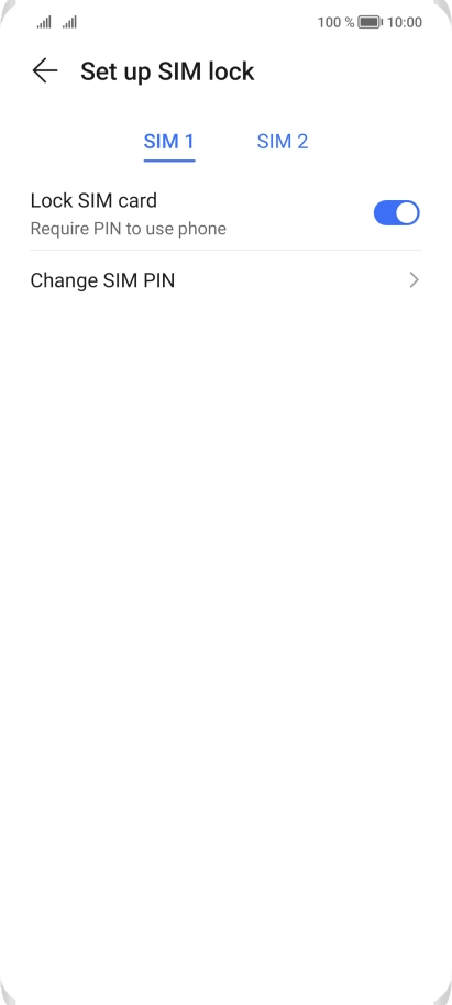 Press the required SIM.