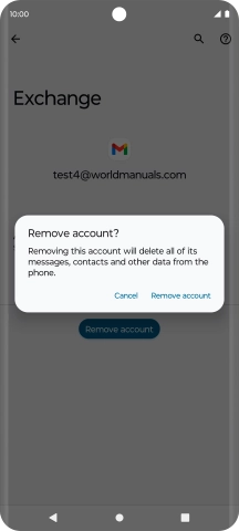 Press Remove account.
